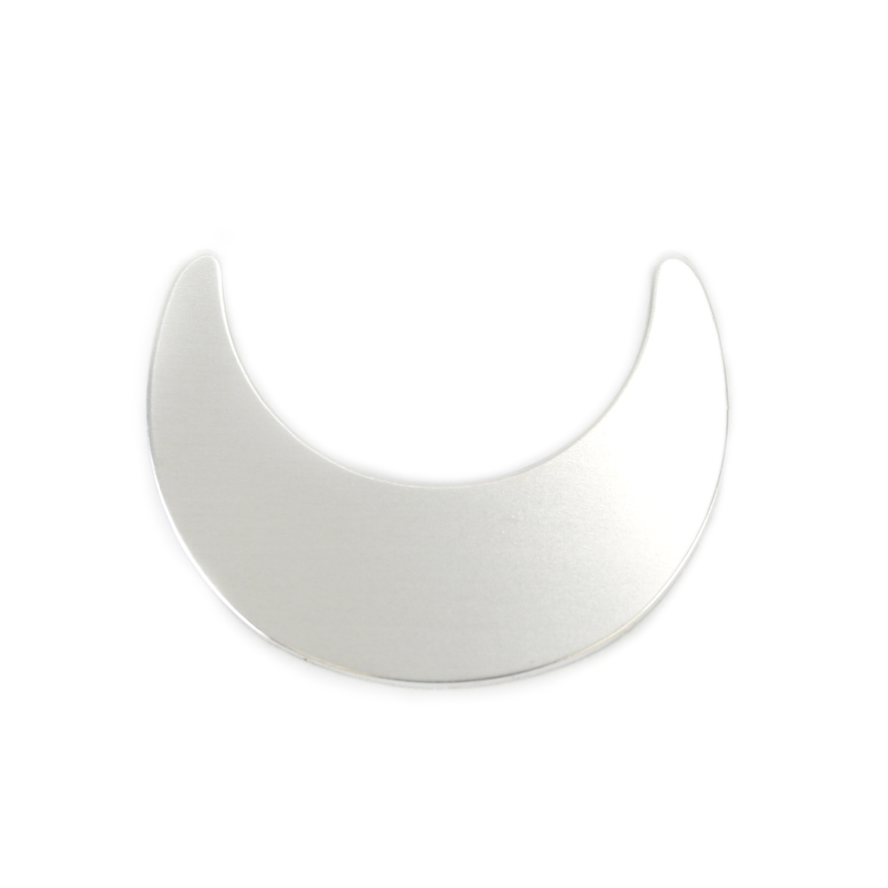 Metal Stamping Blanks Aluminum Crescent Moon Blank, 33.5mm (1.32") x 24.8mm (.98"), 18g, Pack of 5